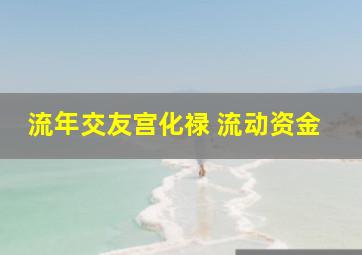 流年交友宫化禄 流动资金